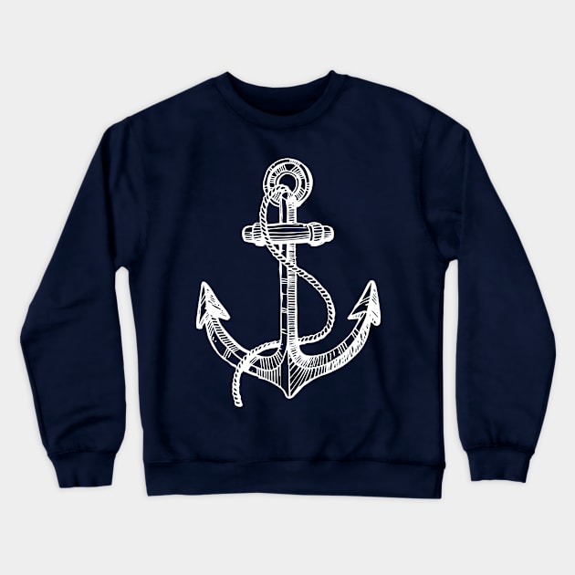 Anchor pattern Crewneck Sweatshirt by BlueInkStudio
